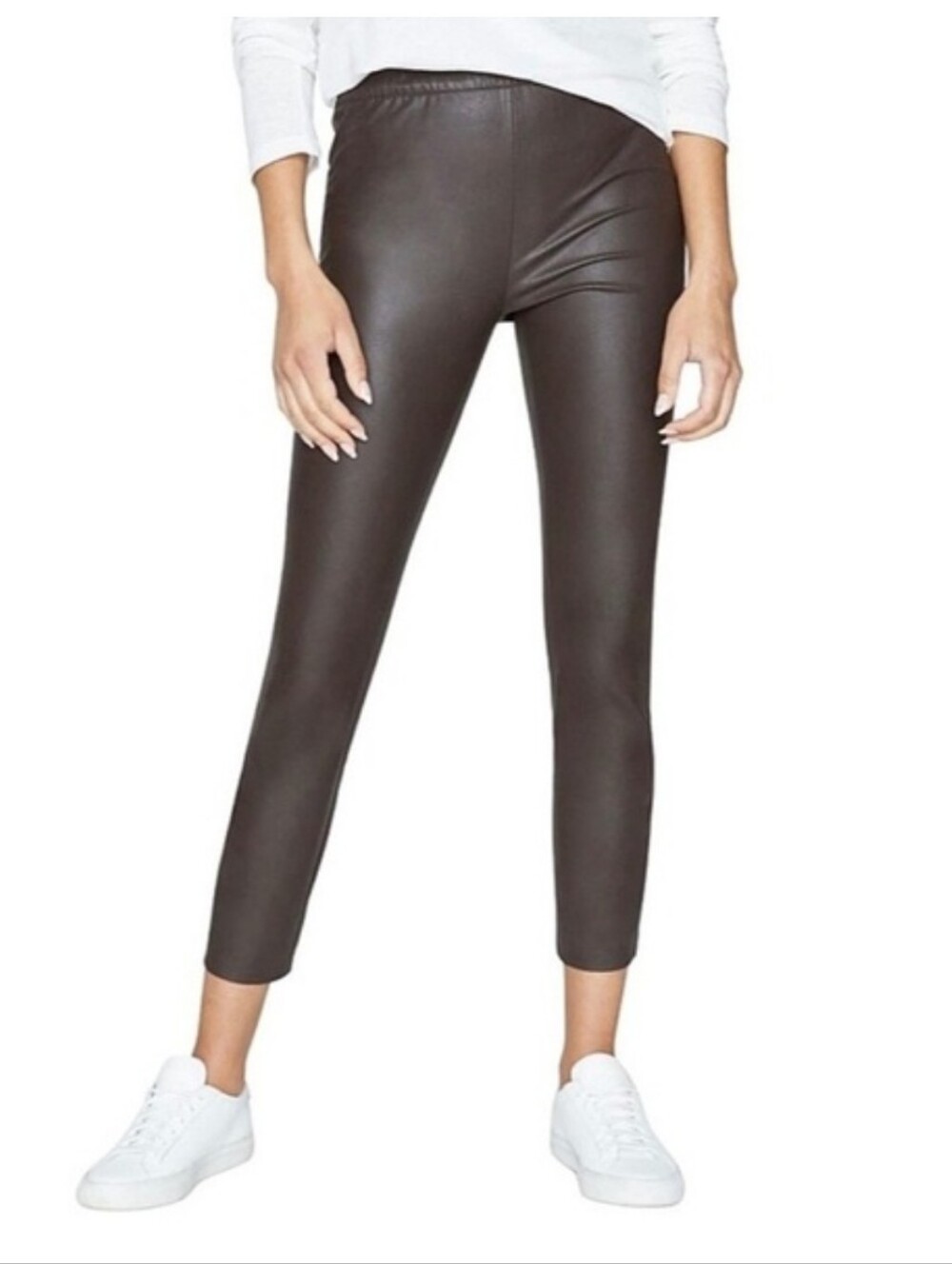 ​Brochu Walker Juniper Vegan Stretch Leather Crop Pants Brown Size Medium